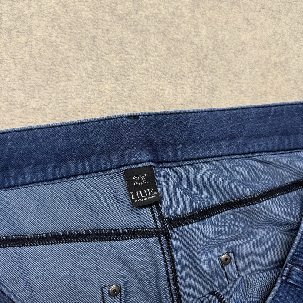 HUE Womens 2X Denim Jeggings Lot of 3 Blue Pull On Stretch Skinny Jeans Pants - Picture 6 of 16